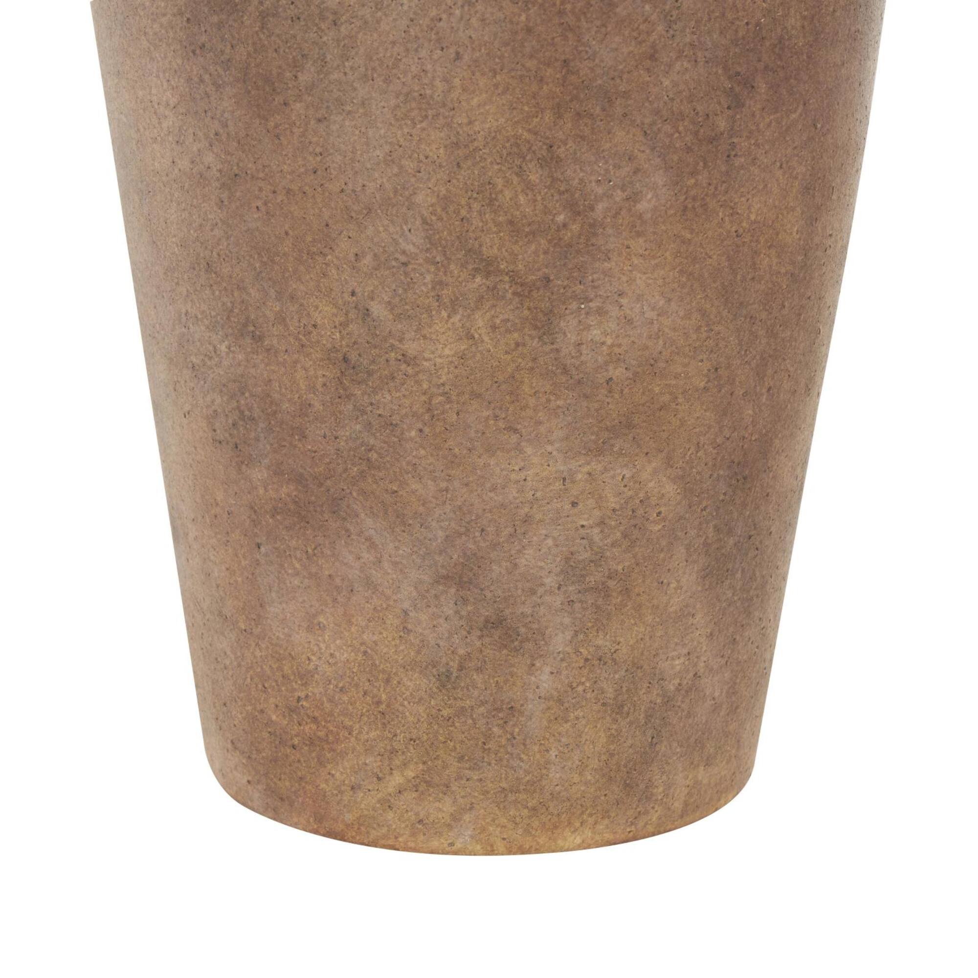 20" Copper Ceramic Antique Style Textured Vase with Handles